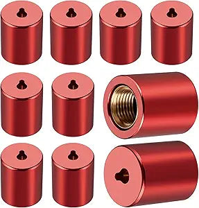 HVAC Locking Caps 10 Pack, 1/4 Inch AC Service Port Caps Compatible with R22 Systems, Tamper Resistant Valve Caps for Air Conditioner and Refrigeration Protection