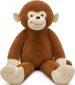 Tezituor 3.2lb Monkey Stuffed Animal Plush Toy, 39.5in Giant Long-Legged Punch Monkey Plushies, Huggable Pillow Birthday Gifts Home Decor for Kids & Adults