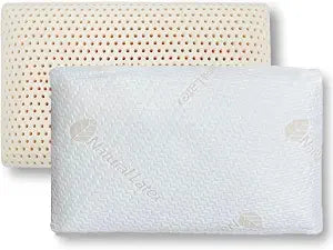 Talalay 100% Natural Premium Latex Pillow - Sleeping Bed Pillow  Luxury Medium Soft Pillow for Side, Back, and Stomach Sleepers -Talalay Latex Helps Relieve Pressure, No Memory Foam Chemicals
