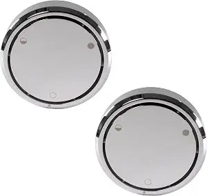 Westbrass D493CHM-2-26 Universal Patented Deep Soak Round Replacement 2-Hole Bathtub Overflow Cover for Full and Over-Filled Closure, Polished Chrome (2-Pack)