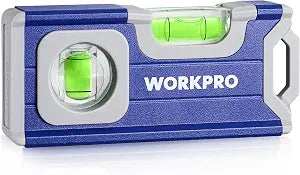 WORKPRO 4-1/2 Inch Mini Magnetic Pocket Level, Aluminum Alloy, Cobalt Blue