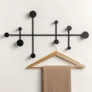 Kazai. 'Sval' Wall Wardrobe | Minimalist Coat Hook Design from Berlin | Modern Metal Wall-Mounted Coat Rack/Hooks | Black