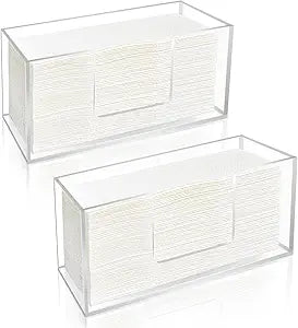 Acrylic Paper Towel Dispenser, Napkin Holder for Bathroom, Kitchen & Countertop  Paper Towel Holder Z-Fold/C-Fold/Multi-Fold Holder, Shatter-Resistant & Space-Saving (2)