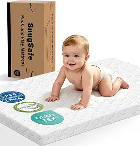 Pack and Play Mattress, 38"x26"x1.5" Portable Playard Mattress Pad