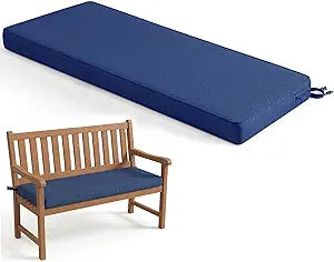 Codi Outdoor Bench Cushion 60 inch, Double Waterproof Patio Furniture Cushions Replacement for Swing, Porch, Couch, 60x18x3'', Navy