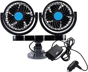 PME 12V Dual-Head Powerful Auto Fan (suction cup)