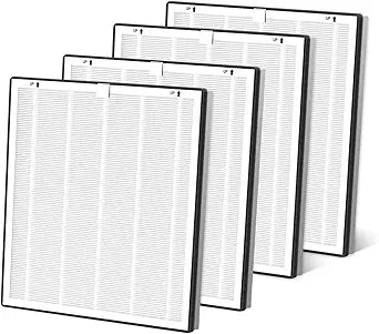 4 Pack APH4000 Replacement Filter Compatible with KNKA APH4000 Air Filter 3 in 1 High-Efficiency Filter with Activated Carbon for Pet, Pet Care Filter