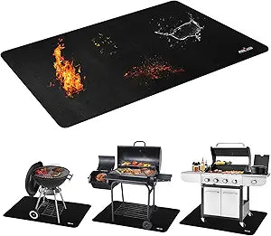 Large 70 X 48 Inch Under Grill Mats for Outdoor Grill,Double-Sided Fireproof Grill Pad, Waterproof/Oil-proof,BBQ Mat for Protector Deck and Patio,Griddle Accessories Compatible With Blackstone