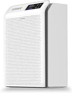 Air Purifiers for Home Large Room, Cover Up to 1,996 Ft┬▓ with True HEPA Filter & Washable Pre-Filter, Sleep Mode, PM2.5 Air Quality Monitor, Air Purifier for Bedroom, Pet Hair, Dust, Smoke, White