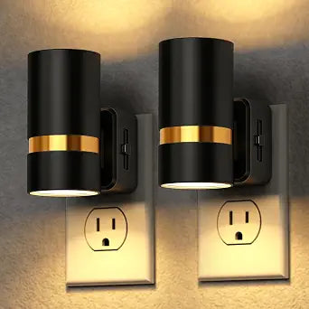 DORESshop LED Night Light, 2 Pack, Dimmable Night Light Plug in
