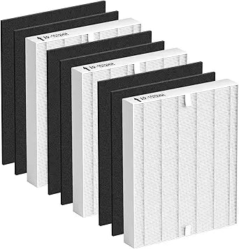 Improvedhand AP-1512HH Replacement Filter for Coway Airmega Purifier AP-1512HH-FP AP-1518R AP-1519P, 3 Pcs High-Efficiency Materials Main Filter & 6 Pcs Activated Carbon Filter, Replace Part#3304899