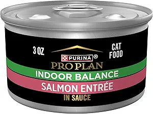 Purina Pro Plan Indoor Cat Food Indoor Balance Grilled Salmon Entree in Sauce - (Pack of 24) 3 oz. Pull-Top Cans