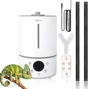 Reptile Humidifier and Fogger, 4L Plant Mister with Dual Probes and Tubes for Two Terrariums, Constant Humidity Setting, 48H Runtime Remote Control