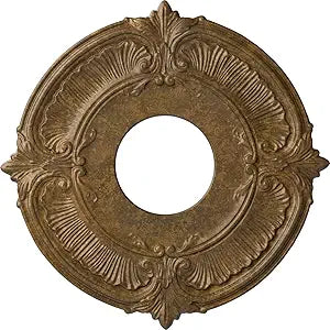 Ekena Millwork CM12ATRZS Attica Ceiling Medallion (Fits Canopies up to 3 1/2"), Hand-Painted Rubbed Bronze