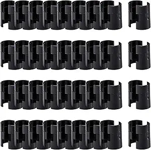 72Pcs Wire Metal Shelving Clips for 1" Post, 36 Pairs Plastic Replacements