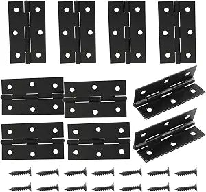 10Pcs Matte Black Door Hinges, 2.5 Inch