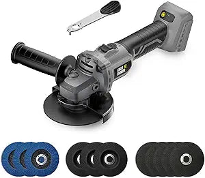 Angle Grinder 4-1/2" Cordless Compatible with DEWALT 20V Max Battery, Brushless Power Grinder Tool, 6 Variable Speed with 11 Wheels for Cutting Grinding Polishing (Tool Only)