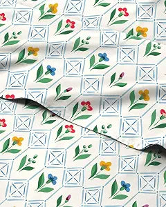 Floral Sheets - Flower Print Bed Sheet Set - 1 Flat, 1 Fitted & 2 Pillowcases w/ Deep Pockets - Comfy, Cozy, Wrinkle & Fade-Free - Boho Botanical Bedding - Soft, Breathable & Cooling - Queen Size Set