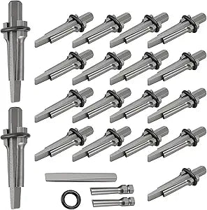 SOUJAP 20 PCS Rock Splitting Wedges, 5/8 Inch Heavy Duty Wedges and Feather Shims, Stone Splitting Hand Tools for Concrete, Stone, Rocks