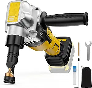 Metal Nibbler Fit for DeWALT 20v Max Battery Brushless Motor 16 Gauge Variable Speed Assist Handle & 2 Blades For Metal Cutting, Stainless Steel and Aluminum(Battery not Included)