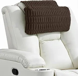Recliner Pillow Soft Corduroy Neck Pillow for Recliner, Adjustable Recliner Headrest Pillow with Weighted Back Flap Non-Slip Head Pillow for Recliner, Couch, Chair, Sofa
