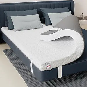 Memory Foam Mattress Topper, 3 inch Thickness Mattress Pad Topper Foam with Washable Zipped Cover, Mattress Topper for Back Pain Relief (Full Short)