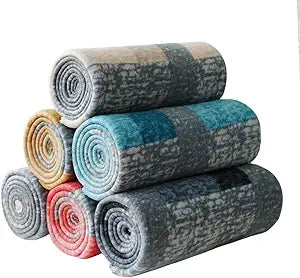 Fleece Throw Blankets Bulk Fleece Blankets Solid Wholesale Lightweight Warm Soft for Pet Bed Sofa Office Wedding Gifts Travel Seasons Multiple Plaid 50x60 Inches Pack of 6
