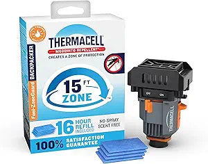 Thermacell Fuel-ZoneGuard Backpacker Fuel Powered Mosquito Repeller; 15-FT Zone of Scientifically Proven Outdoor Protection; Patio Shield; 16-Hr Refill; Bug Spray Alternative; Scent Free; DEET-Free