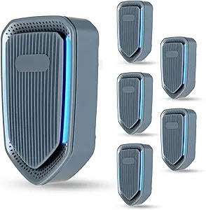 6 PCS Negative Ion Air Purifier, Silent air purifier plug in wall,Portable Air Ion Generator, Absorbing Smoke and Dust&pollen,Purifying Air Ionizers for Home Bedroom, Study, Kitchen and Living Room