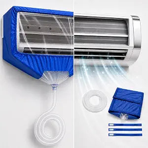 Premium Large Mini Split AC Cleaning Cover Kit  Waterproof, Leak-Proof, with Drain Hose, Fits 39-51 Inch Wall Mounted Units