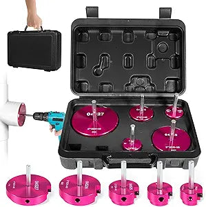 5Pcs PVC Pipe Reamer, For PPRK5 Plastic PVC Pipe Fitting Reamer Plumbing Tools Kit Fit into Standard 1/2" Drills, for SCH40, ABS, CPVC Pipes