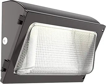 HYPERLITE LED Wall Pack Light 120W with Dusk to Dawn Photocell and Glass Lens LED Security Flood Commercial and Industrial Outdoor LED Wall Lights Out Door for House Warehouses UL Listed