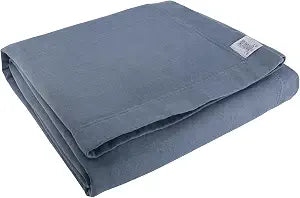 Comfort Colors Fleece Dorm Blanket, Style G15BT, Blue Jean (1-Pack), 50" x 60"