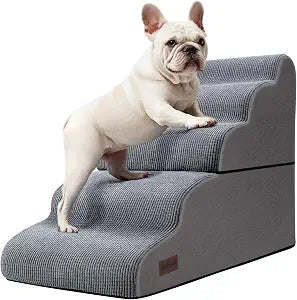 Dog Stairs and Ramp for High Bed, 5-Step Dog Steps for Small Dogs and Cats,Non-Slip Pet Stairs Suitable High Bed Climbing