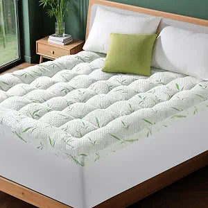 3 Inch Breathable Bamboo Mattress Topper (Queen,60"x80")