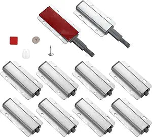 10 Pack Push to Open Door Latches, Magnetic Cabinet Push Latches