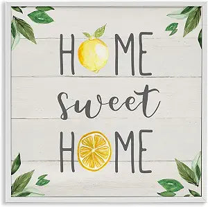 Sweet Home Lemon Still Life, 17 x 17 Inch Framed Gicle Print