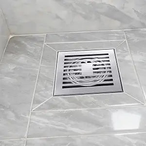 DAMILA 6x6 Inch Square Shower Drain, 304 Stainless Steel Floor Drain