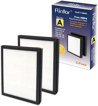 Type A Replacement Filter A, Made in TAIWAN, Compatible with Filtrete FAP-C01-A and IDYLIS AC-2119, IAP-10-100, IAPC-40-140, IAP-10-150, Part #1150096, Filter Size A, 2-Pack