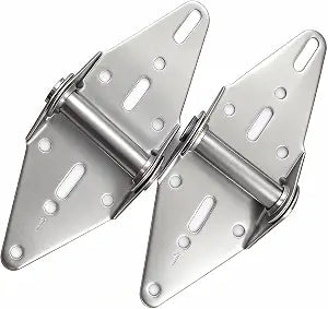 #1 Garage Door Hinges (2 Pack) - 14 Gauge Galvanized Steel Replacement - Residential & Commercial Hardware for Quiet Operation, Compatible with Most Sectional Garage Doors