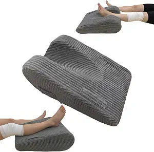 Knee Replacement Recovery Aids, Double-Sided Leg Elevation Pillow for After Surgery, Extension & Elevation Wedge for Knee Hip Ankle Support, Corduroy Leg Support with Handles, Leg Lifter