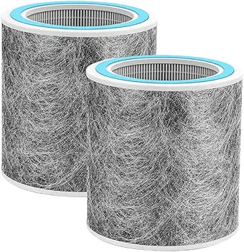 Nispira HC452 HP102 Replacement Filter For Shark NanoSeal Air Purifier HP102PET, HP100, HP105 HC450, HC451, HC455, UA455 3-in-1 True HEPA Activated Carbon Part HE1FKPET, 2 Pack