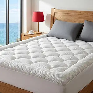 King Size Mattress Topper Cooling Breathable, Pillow Top Mattress Pad Supportive for Back Pain Relief, Quilted Fitted with 8-21 inches Deep Pocket, Machine Washable (78x80 inch, Dove Grey)