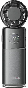 SEIGA Pro Metal Ice Fan with Cooling Plate & 9000mAh Power Bank, 10500 RPM 100-Speed Handheld Fan, 22.5W Fast Charge, USB-C Cable & Flashlight for Travel & Summer