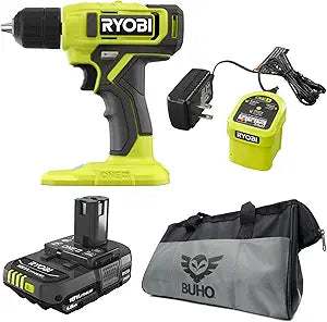 Ryobi ONE+ 18V Cordless 3/8 in. Drill/Driver Kit with 1.5 Ah Battery, Charger, and Buho Tool Bag
