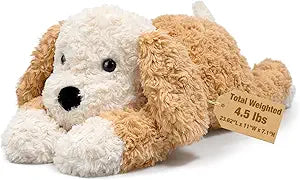 Bobbie & Laxi Weighted Stuffed Animals for Adults & Kids, 24" & 4.5lbs Sitting & Laying Dog Plush Toys Pillows with Removable Bag, Companion Gift for Boys and Girls, Puppy Plushies