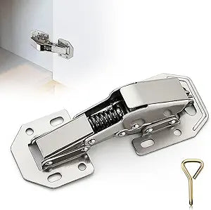 Ravinte 50 Pack Soft Close Hidden Hinges Surface Mount Kitchen Cabinet Hinges, No Pre-drilled Heavy Duty for Kitchen Cabinet Cupboard Door