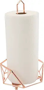 Kitchen Details Geode Paper Towel Holder | Countertop | Free Standing | Holds 1 Large Roll | Rust Resistant | Decorative | Copper