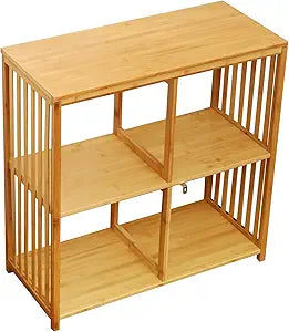 2025 Upgraded 2x2 Cube Storage Shelf - Premium Kallax Alternative | Eco-Friendly Bamboo Bookshelf | Heavy-Duty Organizer for Living Room, Nursery & Office