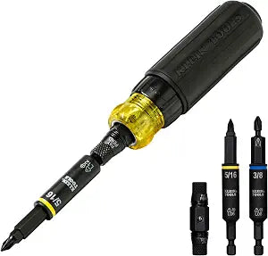 Klein Tools 32500HDRT 11-in-1 Impact Rated Multi-Bit Screwdriver/Nut Driver